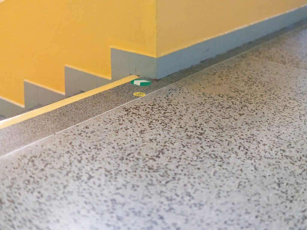 Renovace teraco podlahy ZŠ Mysločovice