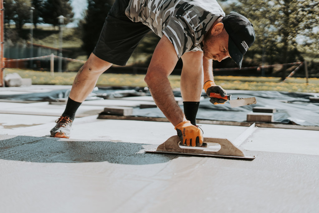 Pokládka teraco podlahy Roštění