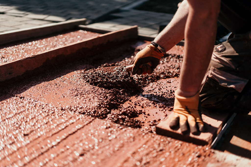 Pokládka teraco podlahy Roštění